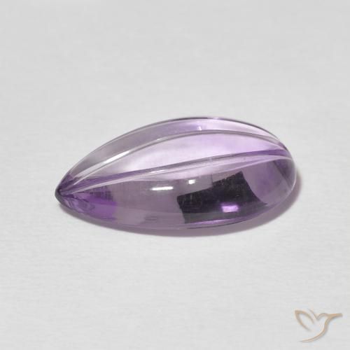 Ametista Violeta rosado claro Natural 4.77ct, Formato de pêra, Transparente