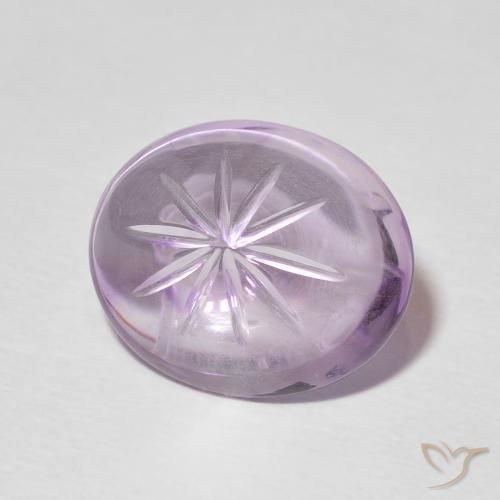 7.39ct Natural Violeta claro Ametista, oval, Transparente