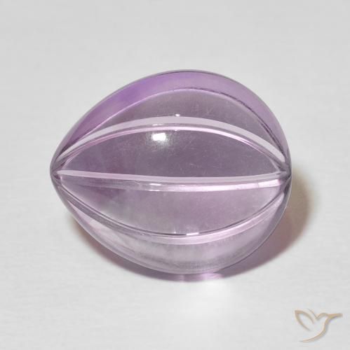 7.65ct Natural Violeta claro Ametista, Formato de pêra, Transparente