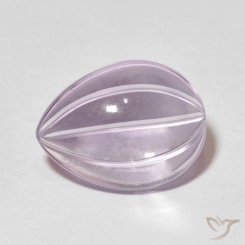 5.93ct Natural Violeta claro Ametista, Formato de pêra, Transparente