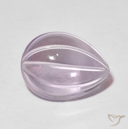 Ametista Violeta claro Natural 5.93ct, Formato de pêra, Transparente