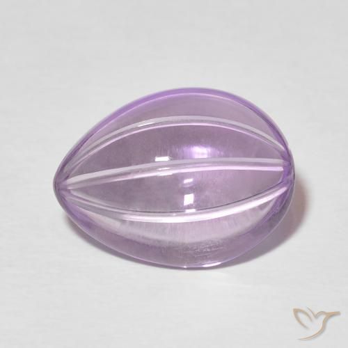 5.67ct Natural Violeta claro Ametista, Formato de pêra, Transparente
