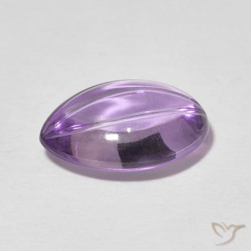 Ametista Violeta claro Natural 5.67ct, Formato de pêra, Transparente