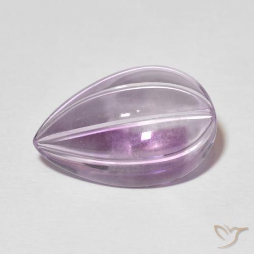 7.63ct Natural Violeta rosado Ametista, Formato de pêra, Transparente