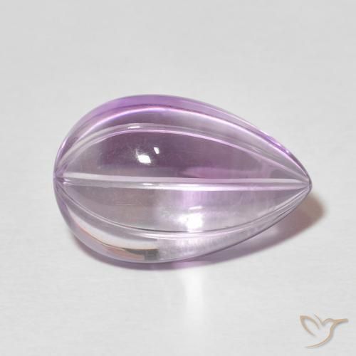Ametista Violeta rosado Natural 7.63ct, Formato de pêra, Transparente