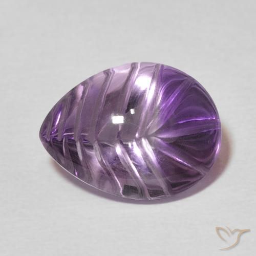Ametista Violeta médio Natural 6.63ct, Formato de pêra, Transparente