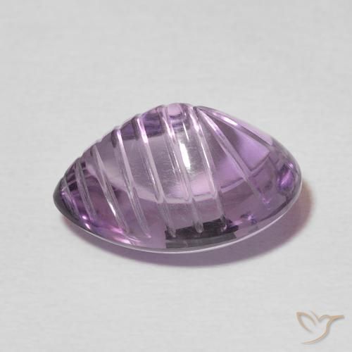 Ametista Violeta médio Natural 6.63ct, Formato de pêra, Transparente