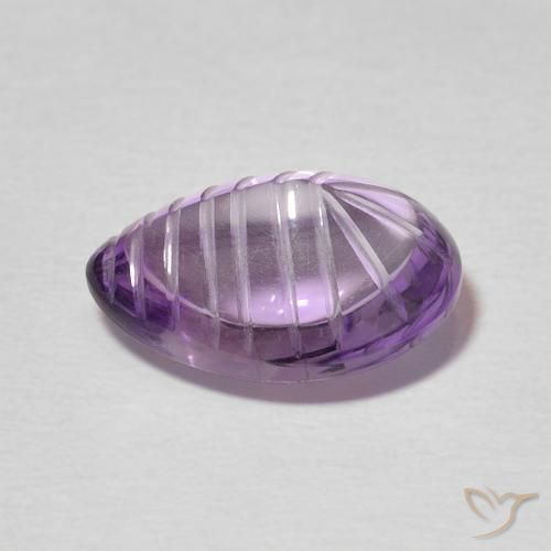 Ametista Violeta médio Natural 5.42ct, Formato de pêra, Transparente