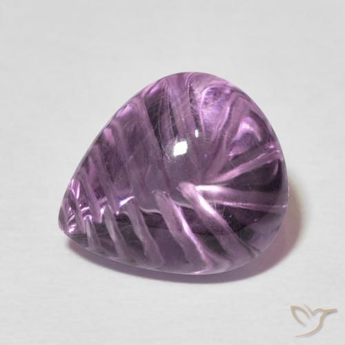 7.04ct Natural Malva Profundo Ametista, Formato de pêra, Transparente