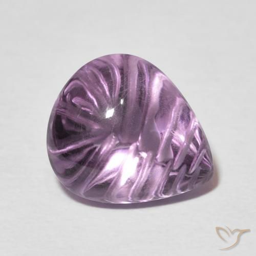 Ametista Malva Profundo Natural 7.04ct, Formato de pêra, Transparente