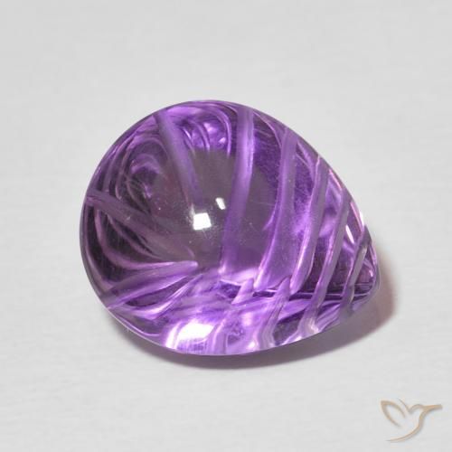 Ametista Violeta Intenso Natural 5.88ct, Formato de pêra, Transparente