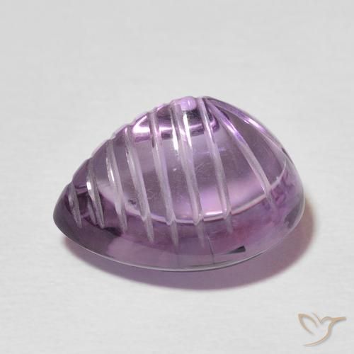 Ametista Medium Dark-Violet Natural 7.68ct, Formato de pêra, Transparente