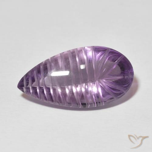 8.83ct Natural Violeta médio Ametista, Formato de pêra, Transparente