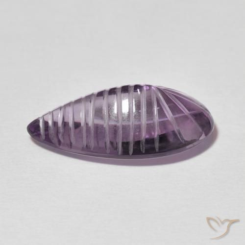 Ametista Violeta médio Natural 8.83ct, Formato de pêra, Transparente