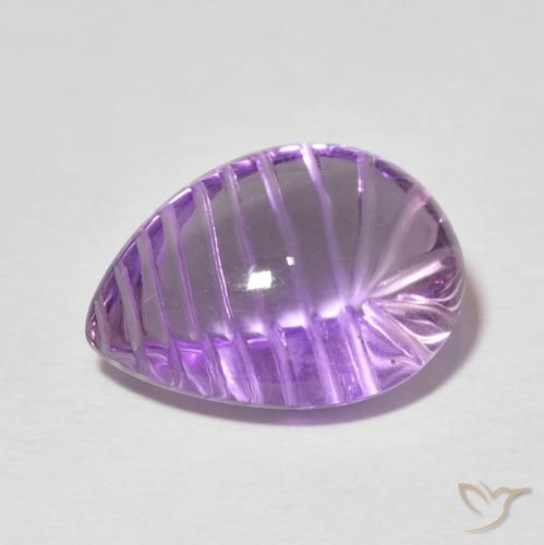 9.04ct Natural Violeta Rosado Profundo Ametista, Formato de pêra, Transparente