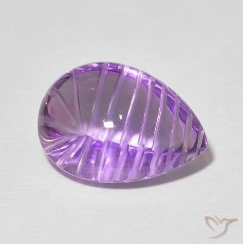 Ametista Violeta Rosado Profundo Natural 9.04ct, Formato de pêra, Transparente