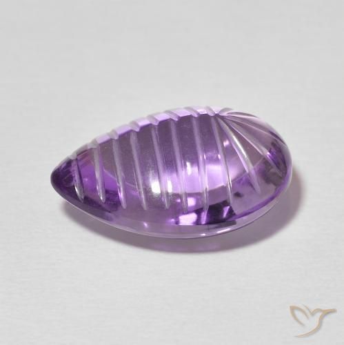 Ametista Violeta Rosado Profundo Natural 9.04ct, Formato de pêra, Transparente