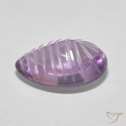 Ametista Violeta Claro-Médio Natural 4.66ct, Formato de pêra, Transparente