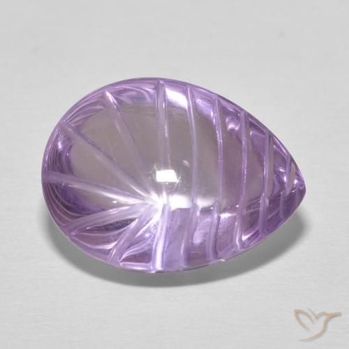 7.25ct Natural Violeta médio Ametista, Formato de pêra, Transparente