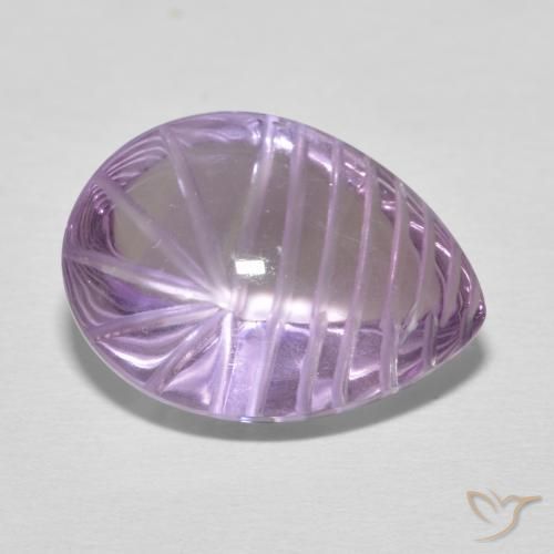 9.08ct Natural Violeta rosado Ametista, Formato de pêra, Transparente