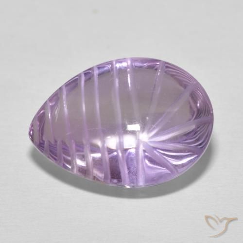 Ametista Violeta rosado Natural 9.08ct, Formato de pêra, Transparente