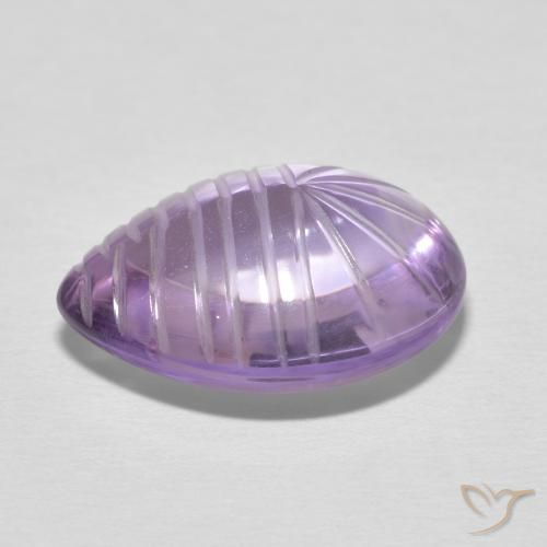 Ametista Violeta rosado Natural 9.08ct, Formato de pêra, Transparente
