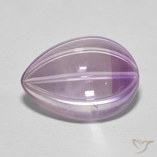 6.03ct Natural íris violeta Ametista, Formato de pêra, Transparente