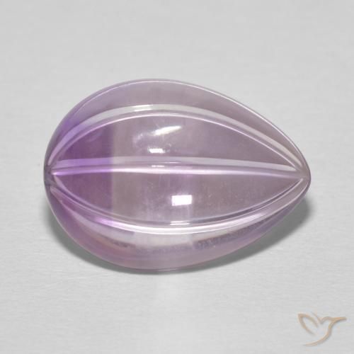 Ametista íris violeta Natural 6.03ct, Formato de pêra, Transparente
