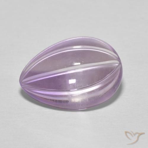 5.09ct Natural íris violeta Ametista, Formato de pêra, Transparente