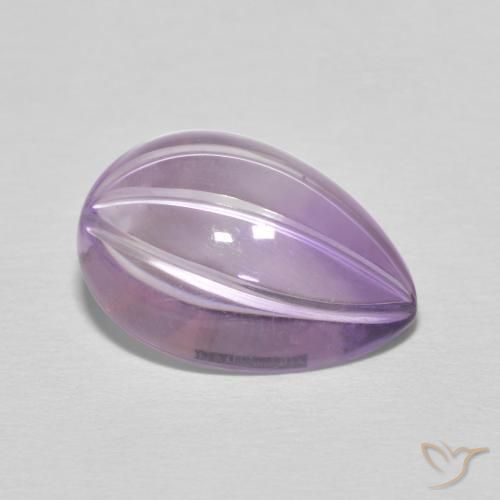 Ametista íris violeta Natural 5.09ct, Formato de pêra, Transparente
