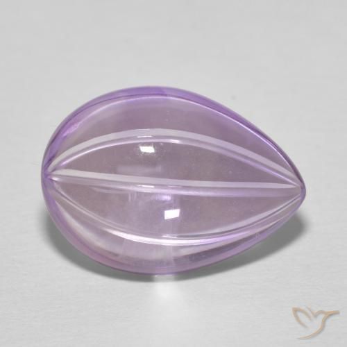 6.65ct Natural Violeta Púrpura Ametista, Formato de pêra, Transparente