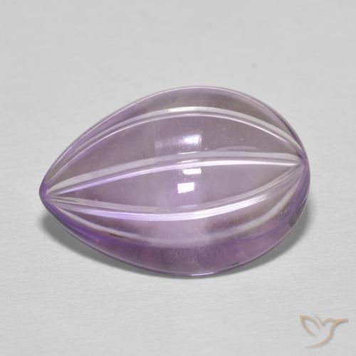 Ametista Violeta Púrpura Natural 6.65ct, Formato de pêra, Transparente