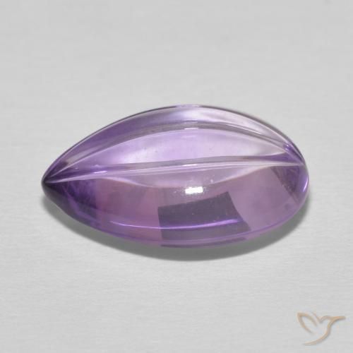 Ametista Violeta Púrpura Natural 6.65ct, Formato de pêra, Transparente