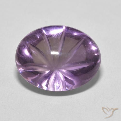 10.21ct Natural Medium Light Purplish-Violet Ametista, oval, Transparente