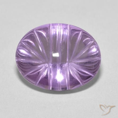 8.66ct Natural Medium Light Purplish-Violet Ametista, oval, Transparente