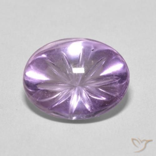 5.74ct Natural Medium Light Purplish-Violet Ametista, oval, Transparente