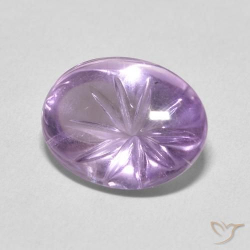 Ametista Medium Light Purplish-Violet Natural 5.74ct, oval, Transparente