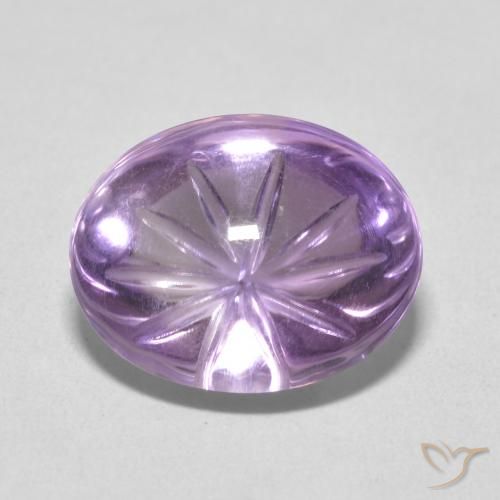 8.86ct Natural Medium Light Purplish-Violet Ametista, oval, Transparente