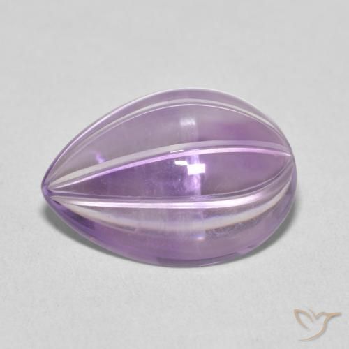 6.20ct Natural Violeta rosado Ametista, Formato de pêra, Transparente