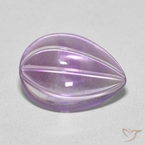 Ametista Violeta rosado Natural 6.20ct, Formato de pêra, Transparente