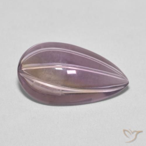 5.33ct Natural Violeta claro Ametista, Formato de pêra, Transparente