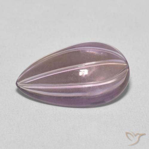 Ametista Violeta claro Natural 5.33ct, Formato de pêra, Transparente