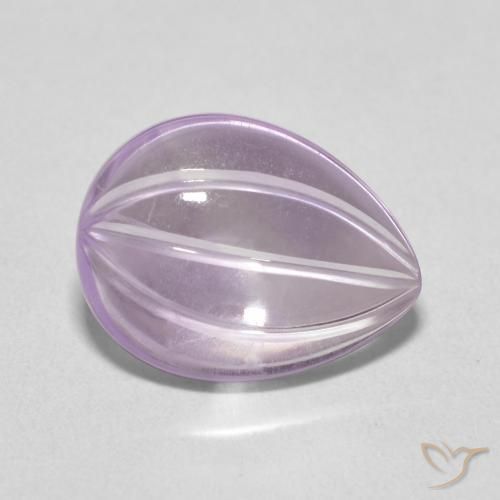 Ametista Rosa Claro-Violeta Natural 4.16ct, Formato de pêra, Transparente