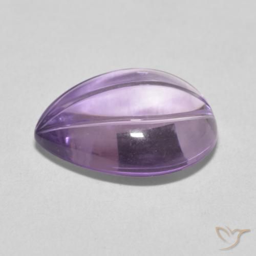 Ametista Light Grayish Pink-Violet Natural 8.27ct, Formato de pêra, Transparente