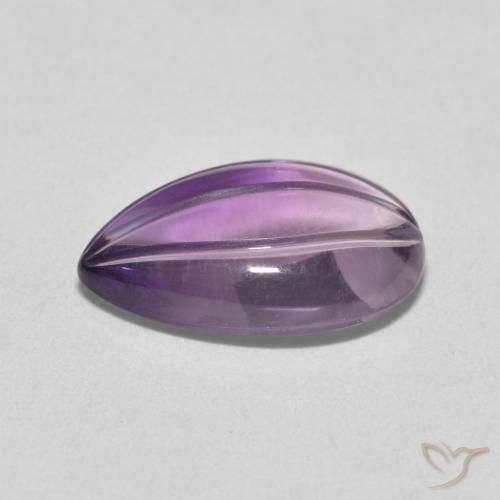 Ametista Light Grayish Pink-Violet Natural 4.08ct, Formato de pêra, Transparente