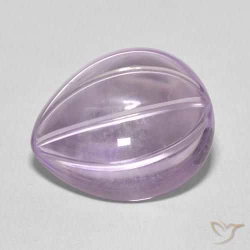 7.76ct Natural Violeta acinzentado claro Ametista, Formato de pêra, Transparente