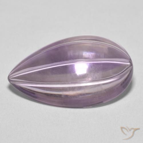 9.89ct Natural Violeta claro Ametista, Formato de pêra, Transparente