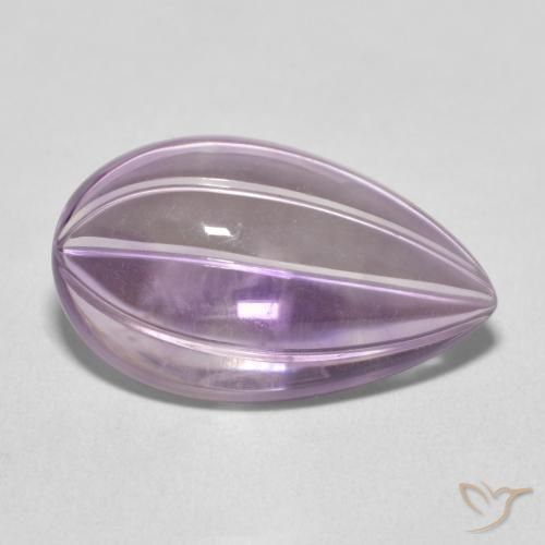 Ametista Violeta claro Natural 9.89ct, Formato de pêra, Transparente