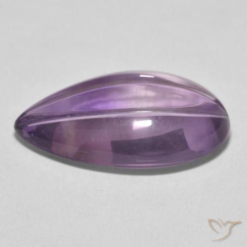 Ametista Violeta claro Natural 9.89ct, Formato de pêra, Transparente