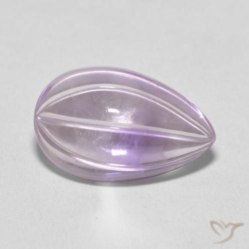 Ametista Rosa Claro-Violeta Natural 4.87ct, Formato de pêra, Transparente